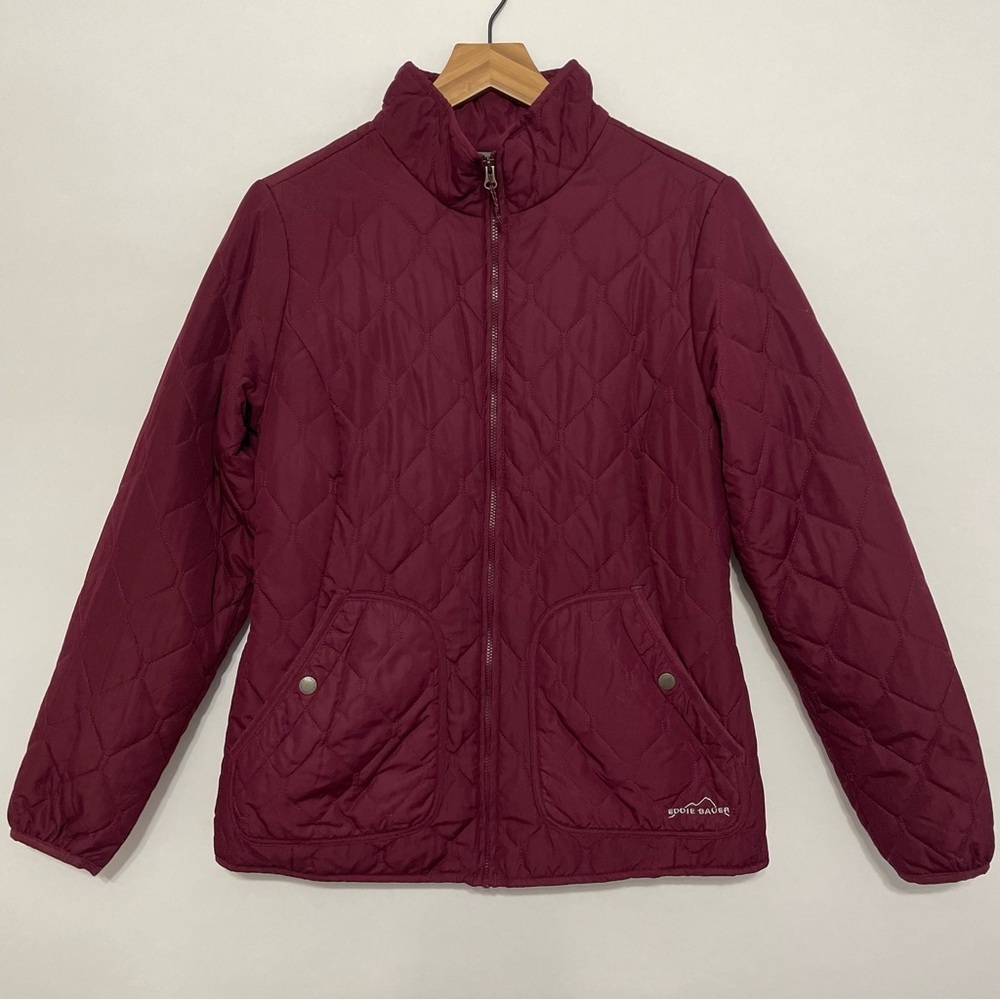 Eddie Bauer Women's Quilted Jacket Burgundy Size Medium